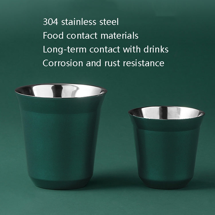 304 Stainless Steel Coffee Capsule Cup Double Insulation Coffee Cup, Style: Small Coffee Cup+Dish - free shipping - PMC TechLife - Order now!