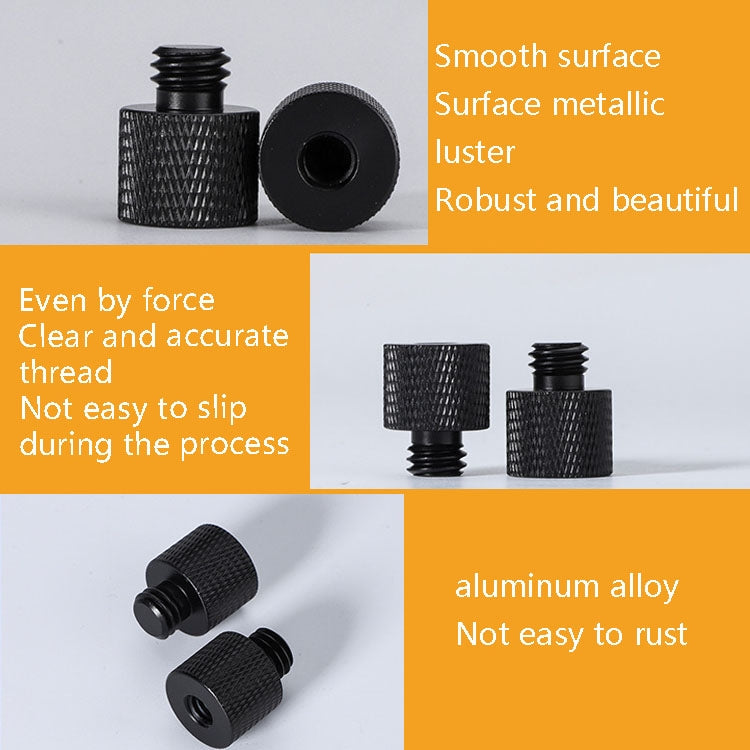 10 PCS Screw Adapter 3/8 Female to 1/4 Male  Screw(Black) - free shipping - PMC TechLife - Order now!