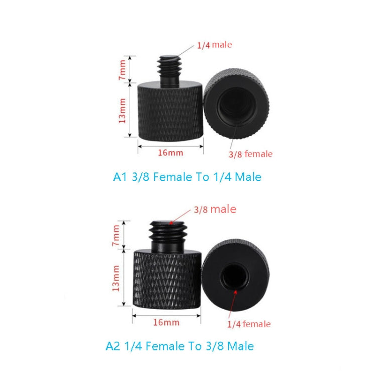 10 PCS Screw Adapter 3/8 Female to 1/4 Male  Screw(Blue) - free shipping - PMC TechLife - Order now!
