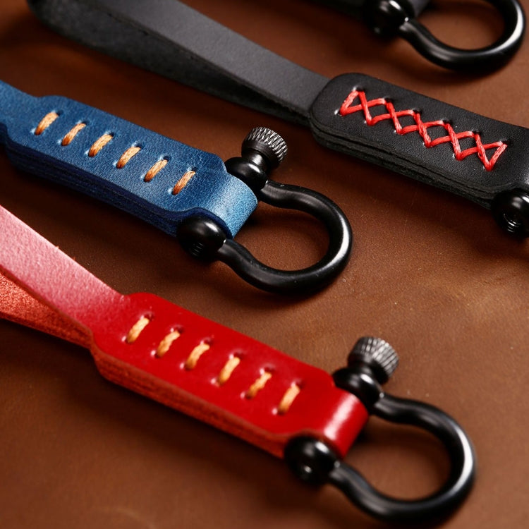 A001 Car Keychain Leather Long Key Rope(Oil Wax Red) - Key Rings by PMC TechLife | Online Shopping South Africa | PMC TechLife | Buy Now Pay Later Mobicred