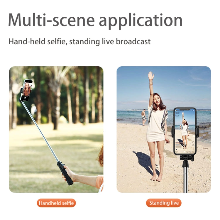 CYKE Folding Telescopic Mobile Phone Broadcast Stand Tripod, Specification: A31E-1.1m (With Light) - Stand by CYKE | Online Shopping South Africa | PMC Jewellery | Buy Now Pay Later Mobicred