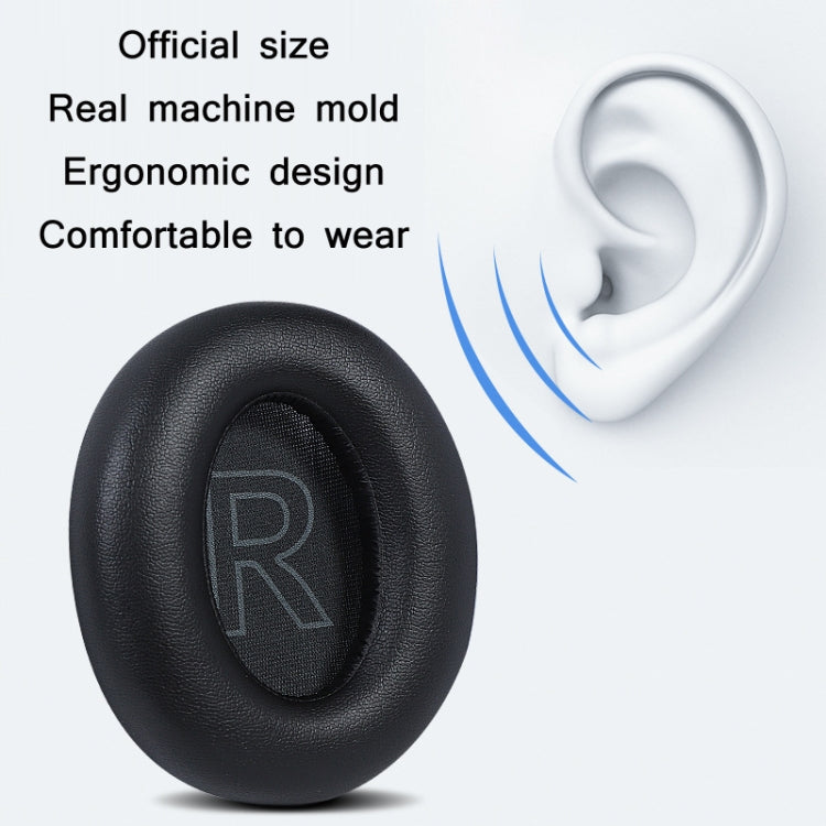 2pcs Protein Leather Sponge Earphone Cover For Anker Soundcore Life Q30 (Black) - Earmuff & Pad by PMC Jewellery | Online Shopping South Africa | PMC Jewellery | Buy Now Pay Later Mobicred