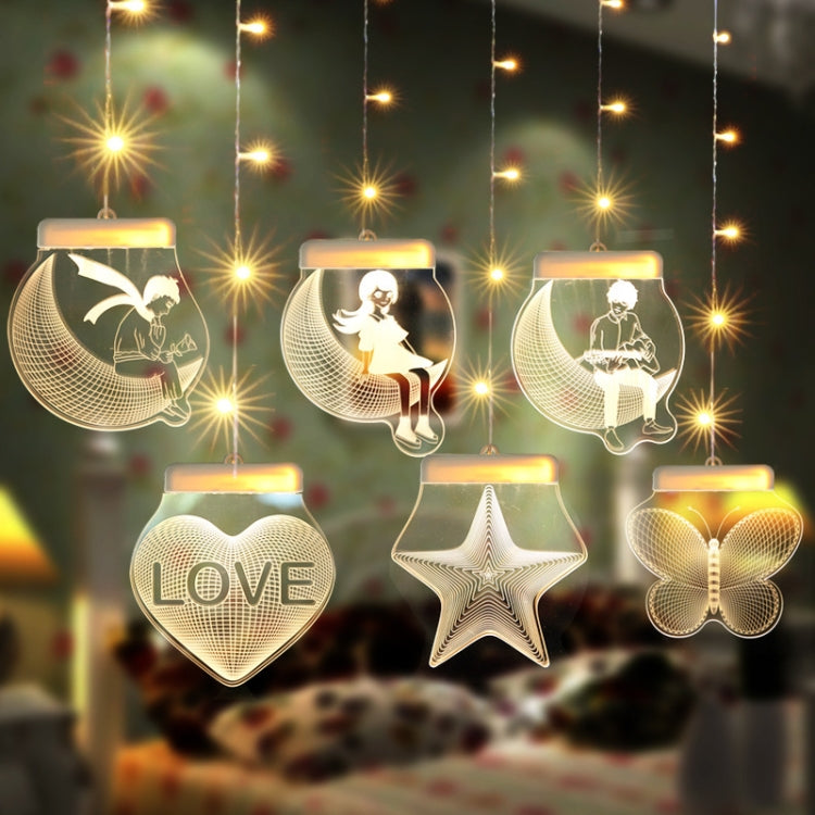 2m Romantic Girl Icicle Lamp Window Decoration Hanging Lamp, Style: Warm White Light - Holiday Lights by PMc TechLife | Online Shopping South Africa | PMc TechLife | Buy Now Pay Later Mobicred