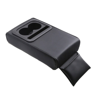 Car Armrest Box Increased Support With Rear Seat Water Cup Holder(Black) - Seat Accessories by PMC Jewellery | Online Shopping South Africa | PMC Jewellery