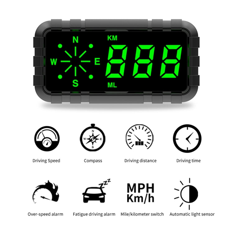 C3010 Car Head-up Display Speed Alarm(English Version) - Head Up Display System by PMC Jewellery | Online Shopping South Africa | PMC Jewellery | Buy Now Pay Later Mobicred