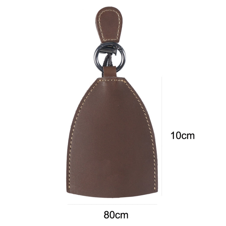18Y-009 Vintage Handmade Leather Car Pull-Out Key Case(Oil Wax Skin Tea) - Car Key Cases by PMC TechLife | Online Shopping South Africa | PMC TechLife | Buy Now Pay Later Mobicred