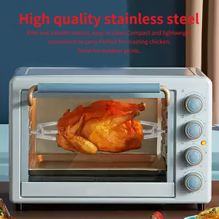 Stainless Steel Roast Chicken Skewer Cook Oven BBQ Grilled Fork - free shipping - PMC TechLife - Order now!