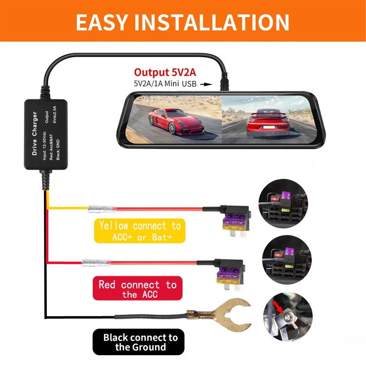 108 GPS Locator 12V/24V To 5V Low Voltage Protection Power Cable - Cables & Connectors by PMC TechLife | Online Shopping South Africa | PMC TechLife | Buy Now Pay Later Mobicred