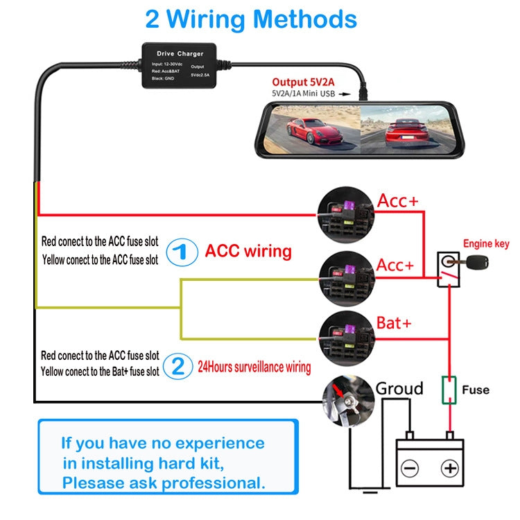 108 GPS Locator 12V/24V To 5V Low Voltage Protection Power Cable - Cables & Connectors by PMC TechLife | Online Shopping South Africa | PMC TechLife | Buy Now Pay Later Mobicred
