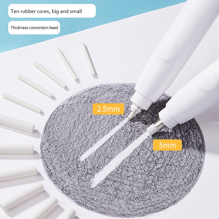 Deli 71107 Electric Eraser Art Can Replace The Core Rubber Core(White Shell) - Eraser & Correction Tape by Deli | Online Shopping South Africa | PMc TechLife | Buy Now Pay Later Mobicred