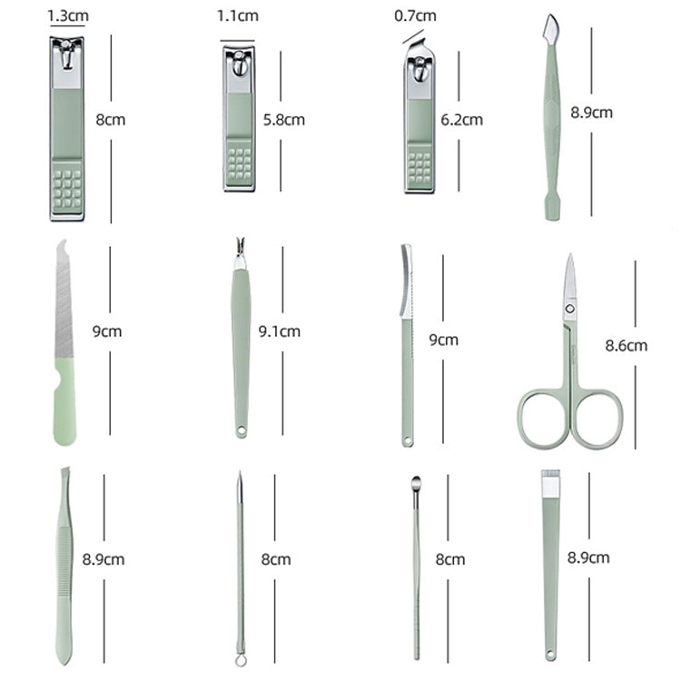 12 in 1 Green Convenience Tools Cutting Nails - Nail Clipper by PMC Jewellery | Online Shopping South Africa | PMC Jewellery | Buy Now Pay Later Mobicred