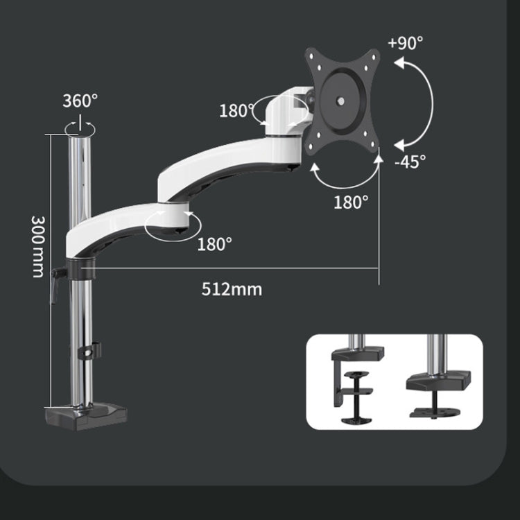 Gibbon Mounts FE112 Aluminum Alloy Lifting and Rotating LCD Computer Monitor Bracket( Clip Table) - Laptop Stand by PMC Jewellery | Online Shopping South Africa | PMC Jewellery | Buy Now Pay Later Mobicred