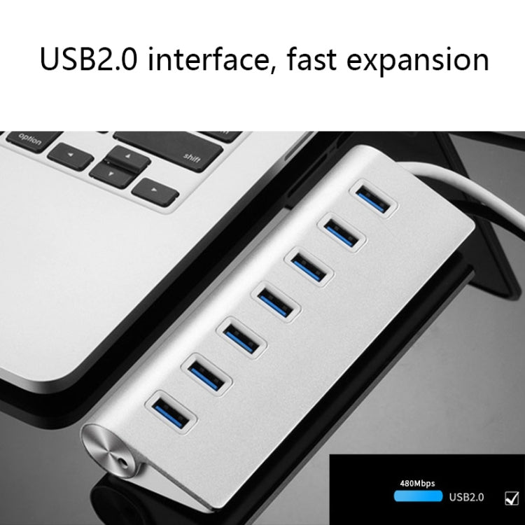 THL059 USB2.0 7 In 1 Aluminum Alloy HUB(7 Ports) - USB 2.0 HUB by PMC Jewellery | Online Shopping South Africa | PMC Jewellery | Buy Now Pay Later Mobicred