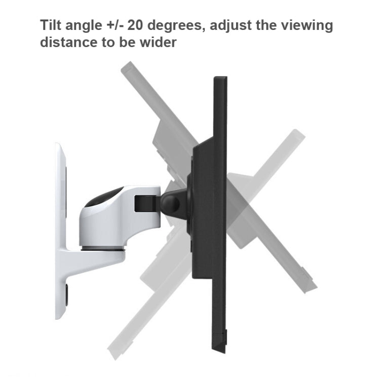 Gibbon Mounts FE110W Computer Monitor Wall Mount Universal Swivel Bracket(White) - Laptop Stand by Gibbon Mounts | Online Shopping South Africa | PMC Jewellery | Buy Now Pay Later Mobicred