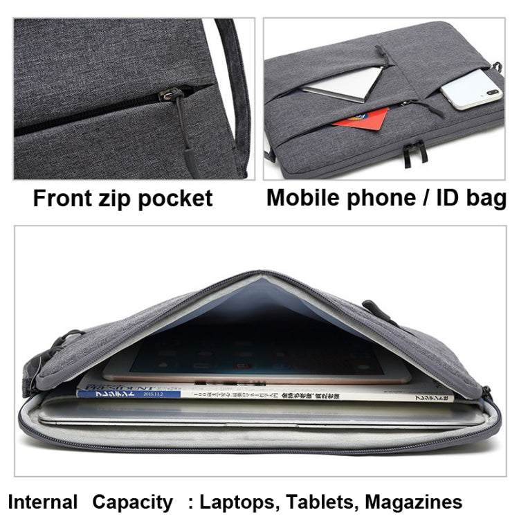 Zipper Type Polyester Business Laptop Liner Bag, Size: 13.3 Inch(Black) - 13.3 inch by PMC Jewellery | Online Shopping South Africa | PMC Jewellery | Buy Now Pay Later Mobicred