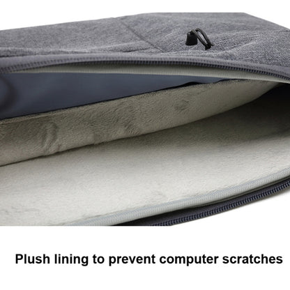 Zipper Type Polyester Business Laptop Liner Bag, Size: 15.6 Inch(Light Grey) - 15.6 - 17 inch by PMC Jewellery | Online Shopping South Africa | PMC Jewellery | Buy Now Pay Later Mobicred