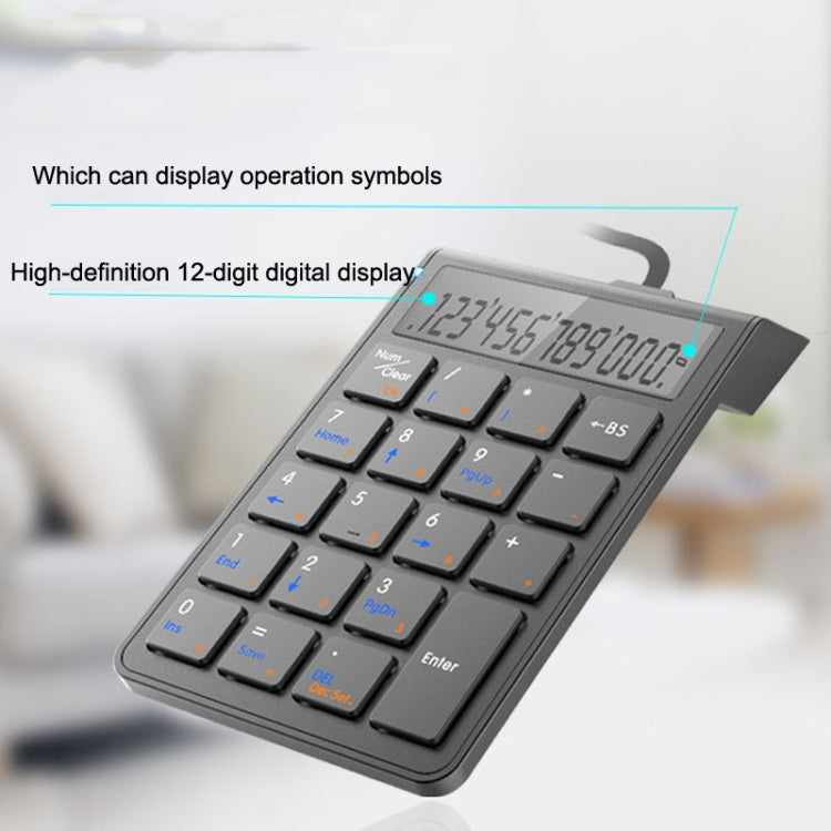 Sunreed SKB886S 19 Keys Wired Keypad With Digital USB Interface, Cable Length: 1.5m(White) - free shipping - PMC Jewellery - Order now!