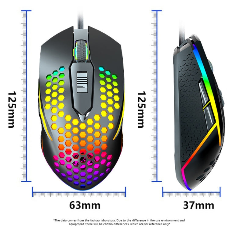 LEAVEN S50 6Keys Macro Definition Programmable RGB Lighted Gaming Wired Mouse, Cable Length: 1.5m(Blue) - Wired Mice by LEAVEN | Online Shopping South Africa | PMC Jewellery | Buy Now Pay Later Mobicred