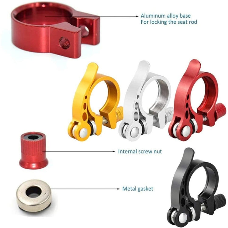 5 PCS Bicycle Accessories Quick Release Clip Road Bike Seatpost Clamp, Size: 28.6mm(Red) - Pipe clamps by PMc TechLife | Online Shopping South Africa | PMc TechLife | Buy Now Pay Later Mobicred