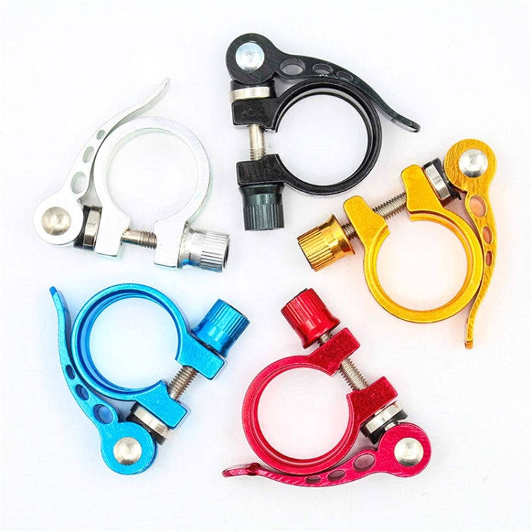 5 PCS Bicycle Accessories Quick Release Clip Road Bike Seatpost Clamp, Size: 34.9mm(Silver) - Pipe clamps by PMc TechLife | Online Shopping South Africa | PMc TechLife | Buy Now Pay Later Mobicred