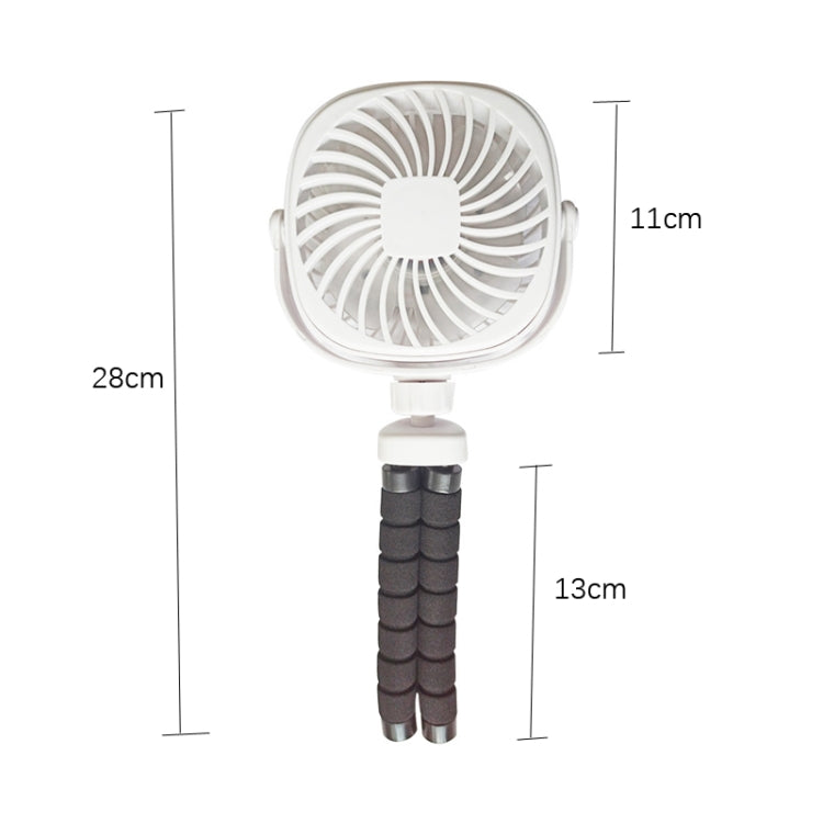 Octopus Stroller Deformation Fan Desktop Portable Handheld USB Small Fan, Colour: 2200mAh Black - Electric Fans by PMC TechLife | Online Shopping South Africa | PMC TechLife | Buy Now Pay Later Mobicred