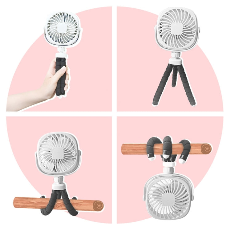 Octopus Stroller Deformation Fan Desktop Portable Handheld USB Small Fan, Colour: 2200mAh Black - Electric Fans by PMC TechLife | Online Shopping South Africa | PMC TechLife | Buy Now Pay Later Mobicred