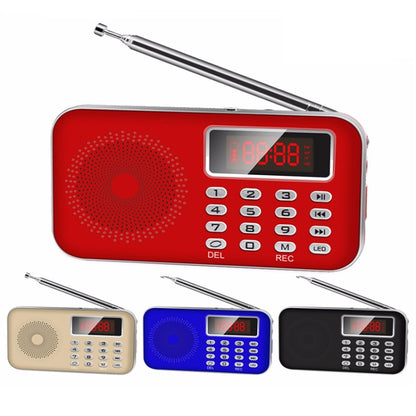 Y-619  FM/AM Mini Radio MP3 Rechargeable Music Player Support TF/SD Card with LED Display(Blue) - Radio Player by PMC Jewellery | Online Shopping South Africa | PMC Jewellery | Buy Now Pay Later Mobicred