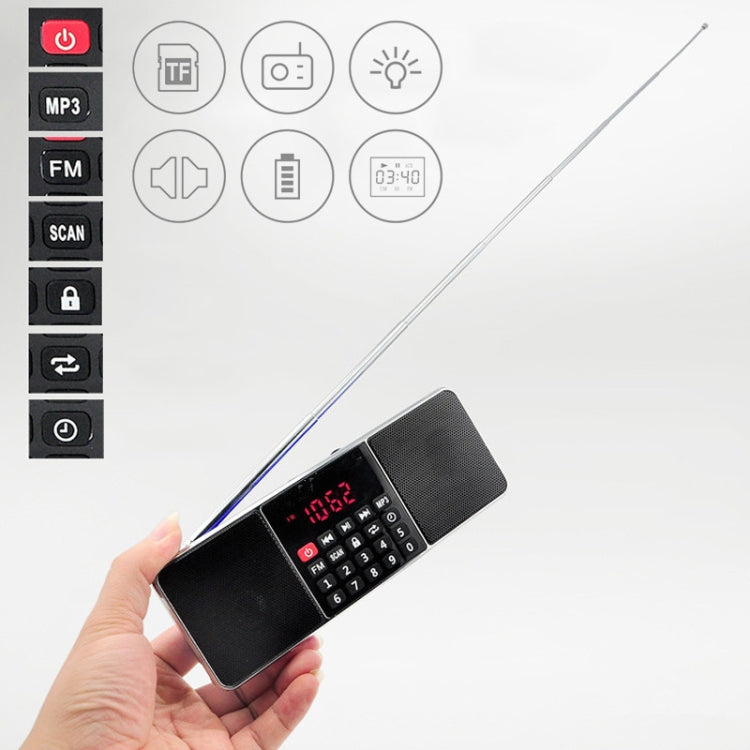 L-288FM Dual Speaker Radio MP3 Player Support TF Card/U Disk with LED Display(Red) - Radio Player by PMC TechLife | Online Shopping South Africa | PMC TechLife | Buy Now Pay Later Mobicred
