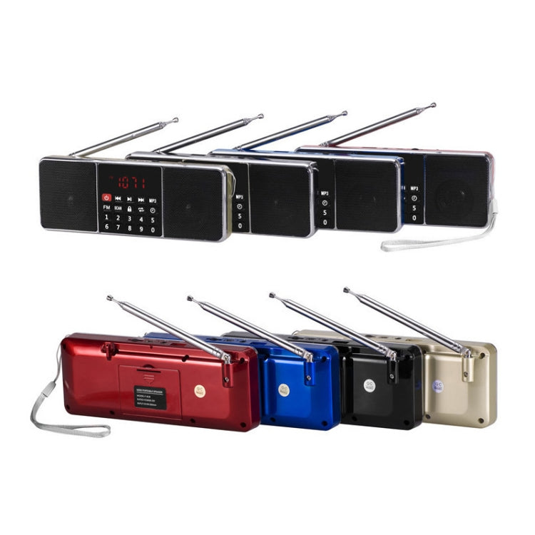 L-288AM  Bluetooth Dual Speaker Radio MP3 Player Support TF Card/U Disk with LED Display(Gold) - Radio Player by PMC TechLife | Online Shopping South Africa | PMC TechLife | Buy Now Pay Later Mobicred