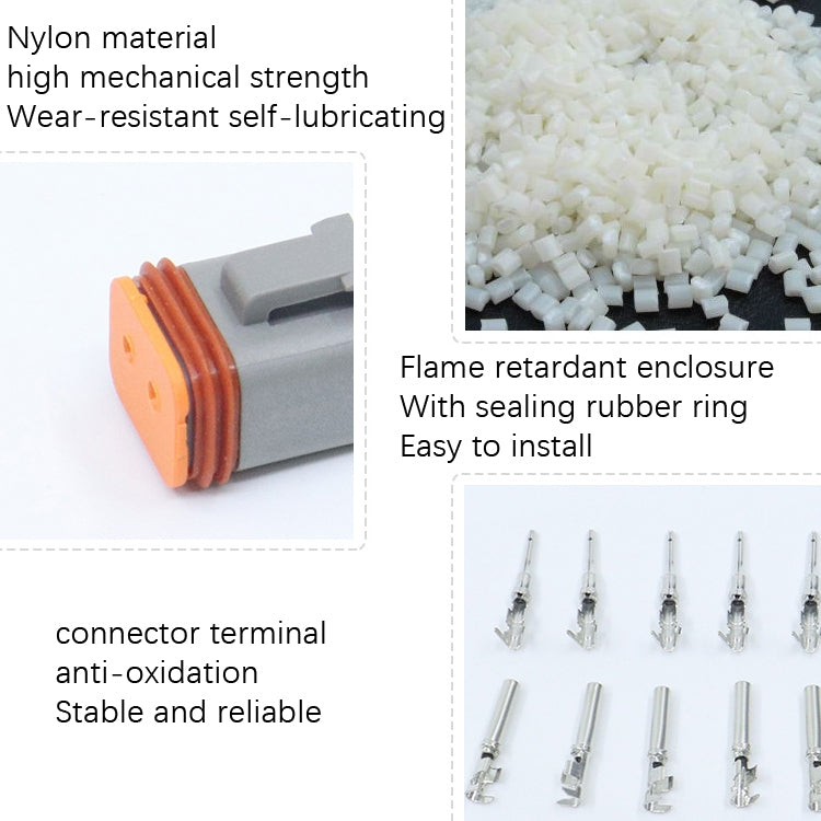 4 PCS DT04-2P / DT06-2S With Copper Car Waterproof Connector Conductive Connection Terminal - Booster Cable & Clip by PMC TechLife | Online Shopping South Africa | PMC TechLife | Buy Now Pay Later Mobicred
