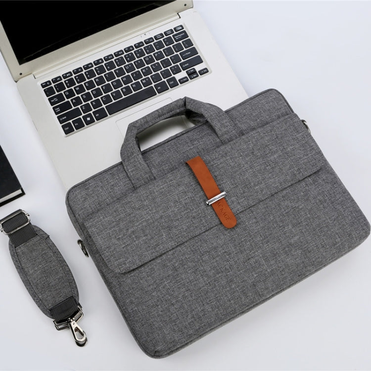 Multifunctional Wear-resistant Shoulder Handheld Laptop Bag, Size: 15 - 15.6 inch(Gray) - free shipping - PMC Jewellery - Order now!