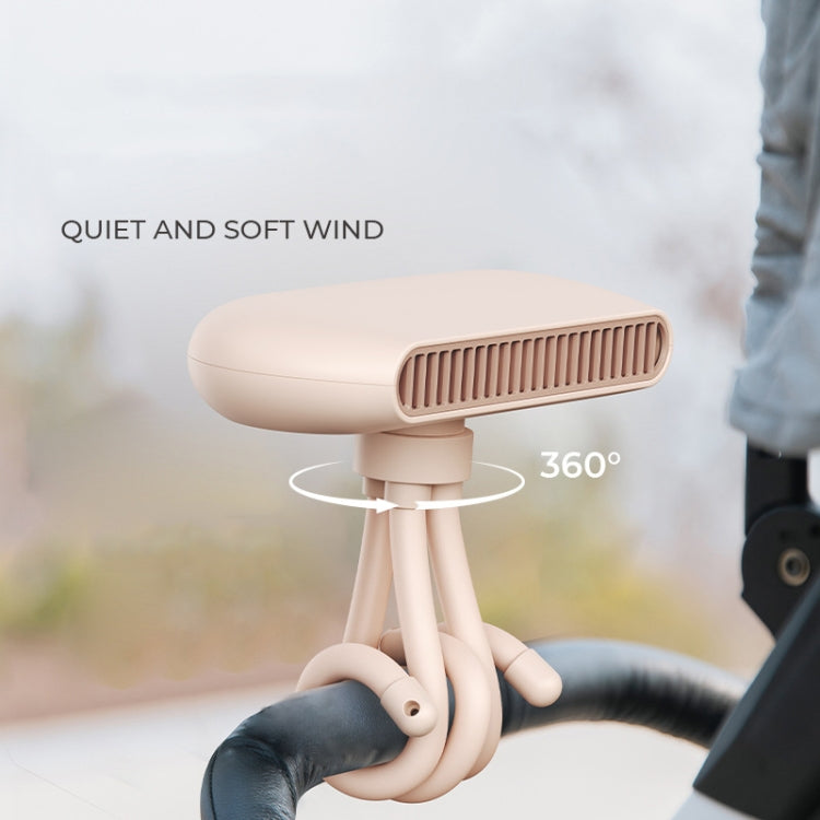 Handheld Mini USB Charging Desktop Portable Stroller Octopus Fan(White) - Electric Fans by PMC Jewellery | Online Shopping South Africa | PMC Jewellery | Buy Now Pay Later Mobicred