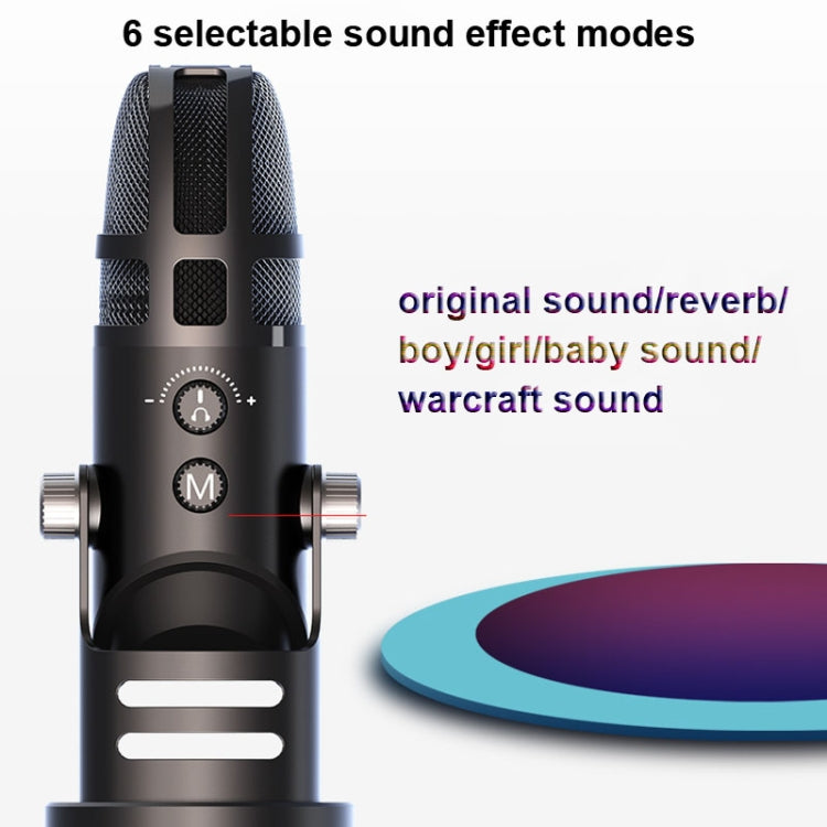 M9 RGB Condenser Microphone Built-in Sound Card,Style: Computer+32G+3m Headphone - Microphone by PMC Jewellery | Online Shopping South Africa | PMC Jewellery | Buy Now Pay Later Mobicred