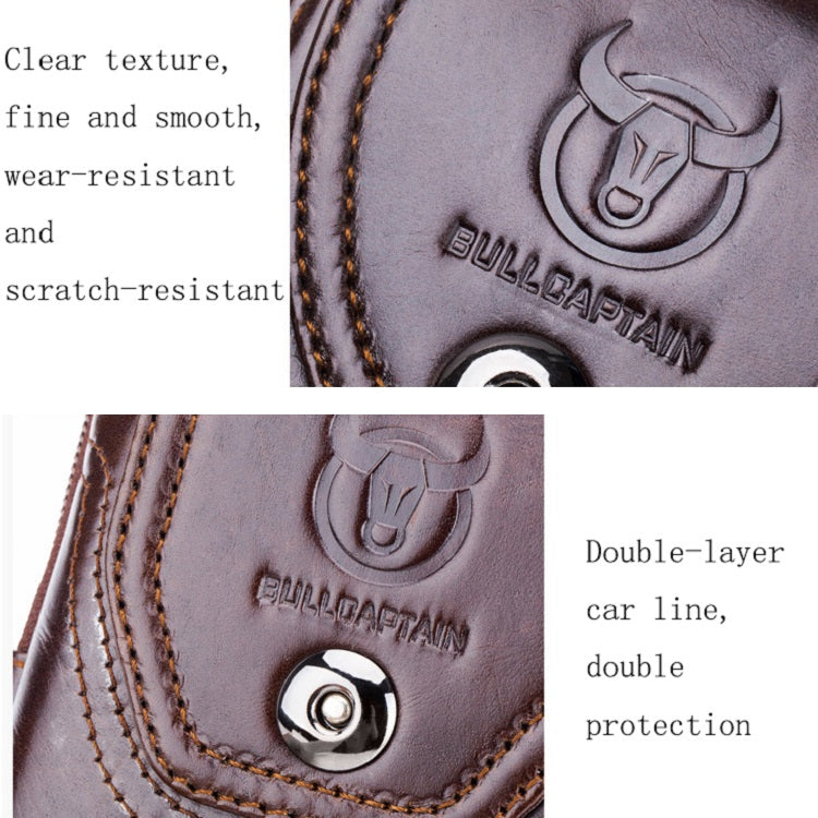 BULL CAPTAIN  Leather Multifunctional Waist Bag For Men(Black-10) - free shipping - PMC TechLife - Order now!