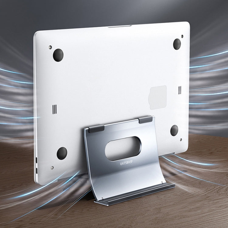 Oatsbasf 03880 H-type Alloy Laptop Gravity Automatic Storage Rack(Grey) - free shipping - PMC Jewellery - Order now!