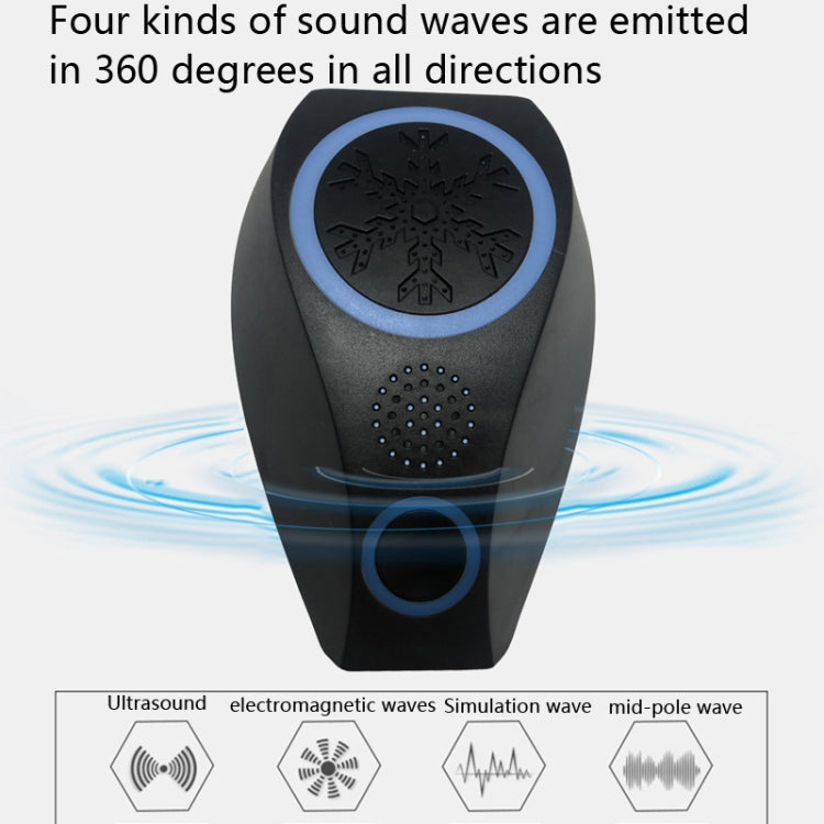 Snowflake Ultrasonic Mosquito Repellent Mouse Repellent, Specification: UK Plug(Black) - Repellents by PMC TechLife | Online Shopping South Africa | PMC TechLife | Buy Now Pay Later Mobicred