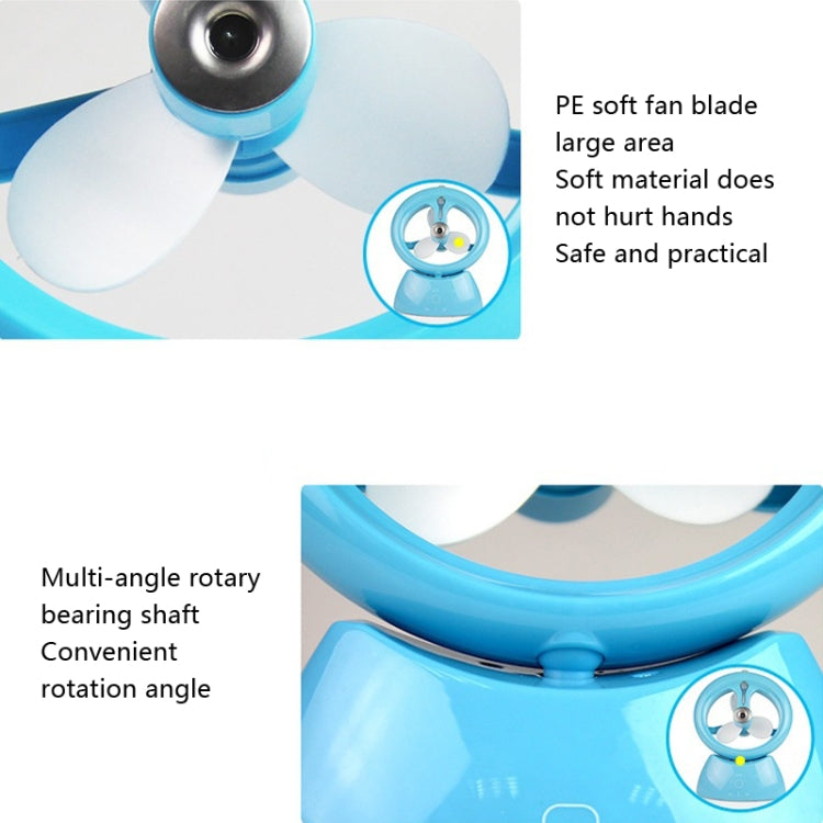 Mini USB Rechargeable Spray Fan Student Dormitory Office Desktop Mute Fan(Glossy Watermelon Red) - Electric Fans by PMC TechLife | Online Shopping South Africa | PMC TechLife | Buy Now Pay Later Mobicred