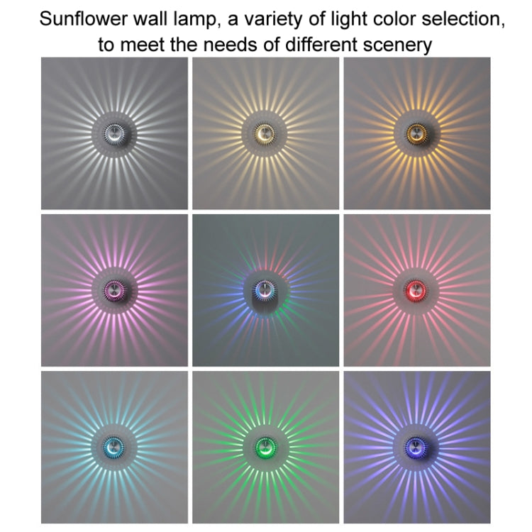 LED Aluminum Aisle Light Sunflower Corridor Lamp Decorative Light, Power source: Visible Installation 1W(Red) - Novelty Lighting by PMC TechLife | Online Shopping South Africa | PMC TechLife | Buy Now Pay Later Mobicred