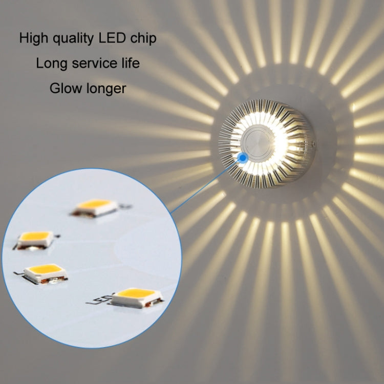 LED Aluminum Aisle Light Sunflower Corridor Lamp Decorative Light, Power source: Invisible Installation 3W(Green) - Novelty Lighting by PMC TechLife | Online Shopping South Africa | PMC TechLife | Buy Now Pay Later Mobicred