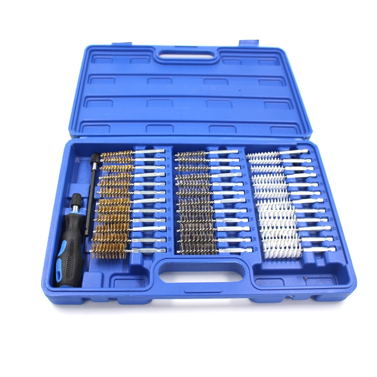 38 PCS / Set Stainless Steel Wire Pipe Brush Nylon Copper Wire Hex Rod Tool Cleaning Brush(Blue) - Car washing supplies by PMC Jewellery | Online Shopping South Africa | PMC Jewellery | Buy Now Pay Later Mobicred