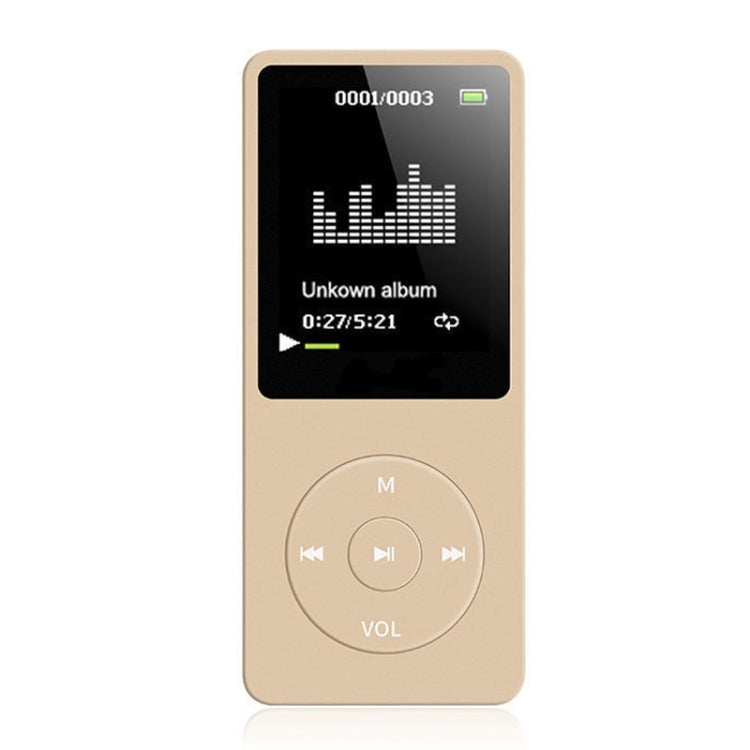 Card Ultra-thin Lossless MP4 Player With Screen(Gold) - MP4 Player by PMC TechLife | Online Shopping South Africa | PMC TechLife | Buy Now Pay Later Mobicred