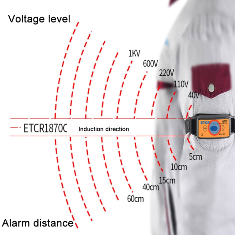 ETCR Non-contact High Voltage Alarm Ellectrician Test Pen, Model: ETCR1870C For Arm - free shipping - PMC TechLife - Order now!