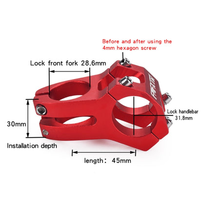 FMFXTR Mountain Bike Stem Tap Accessories Bicycle Hollow Riser(Red) - Bicycle Grips by FMFXTR | Online Shopping South Africa | PMC Jewellery