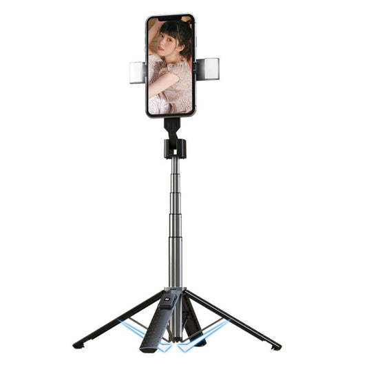 Phone Live Bracket Bluetooth Selfie Tripod, High: 104CM (Aluminum Alloy + Dual Fill Lights) - Selfie Sticks by PMC Jewellery | Online Shopping South Africa | PMC Jewellery | Buy Now Pay Later Mobicred