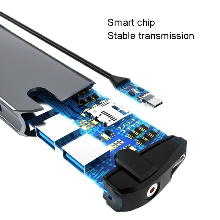 Type-C Extension Dock 8 In 1 Laptop Converter USB HUB Hub - USB HUB by PMC Jewellery | Online Shopping South Africa | PMC Jewellery | Buy Now Pay Later Mobicred