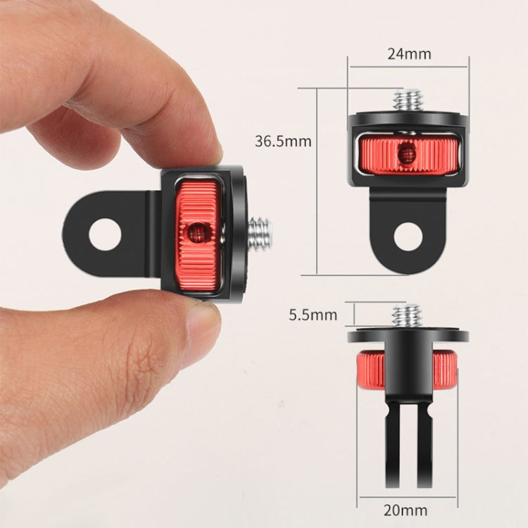 1/4 Inch Screw Converter Tripod Adapter for Sport Camera(Black Titanium) - Connection Mount by null | Online Shopping South Africa | PMC TechLife | Buy Now Pay Later Mobicred