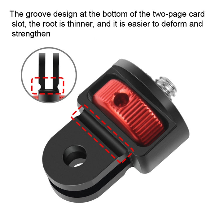 1/4 Inch Screw Converter Tripod Adapter for Sport Camera(Red Black) - Connection Mount by null | Online Shopping South Africa | PMC TechLife | Buy Now Pay Later Mobicred