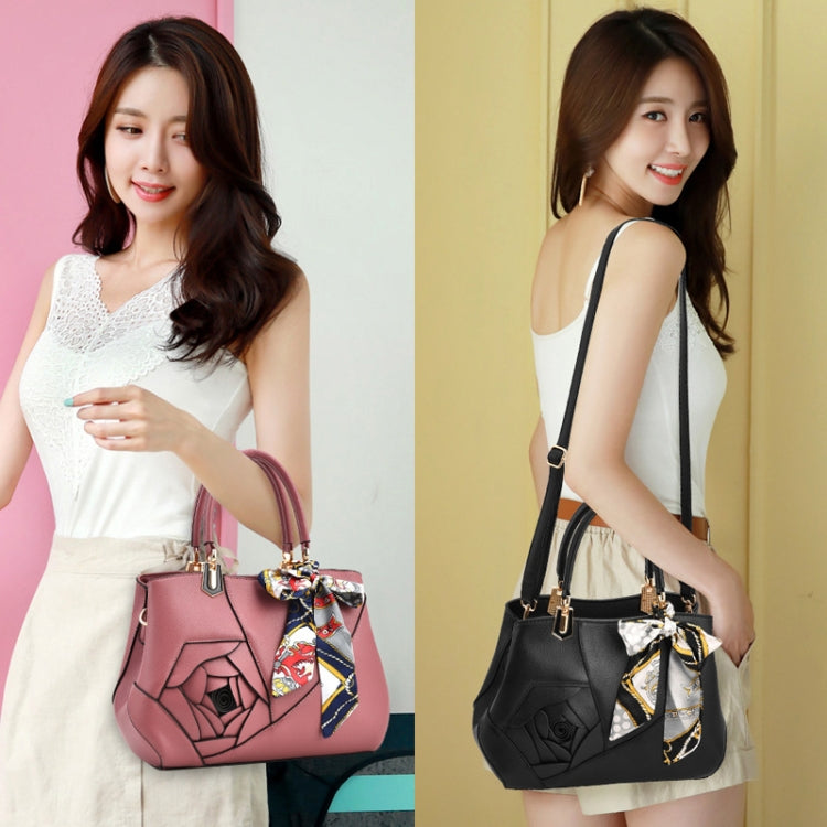 378 Three-dimensional Carved Ladies Handbag(Black) - Handbags by PMC TechLife | Online Shopping South Africa | PMC TechLife