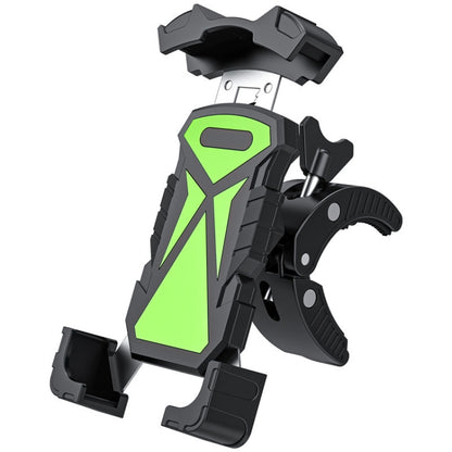L101+M011 Outdoor Cycling Mechanical Locking Phone Holder(Green) - Holders by PMC Jewellery | Online Shopping South Africa | PMC Jewellery | Buy Now Pay Later Mobicred
