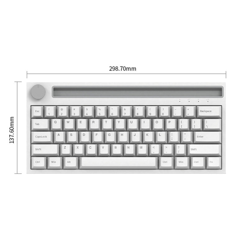 Ajazz K620T 62 Keys Bluetooth Wireless Dual Mode Mechanical Keyboard, Style: Pink Shaft (Black) - free shipping - PMC Jewellery - Order now!